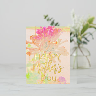 Carte Postale De Vacances En Aluminium Fête des mères impressionnistes florales