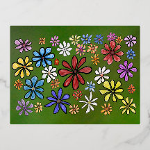 Fleurs colorées