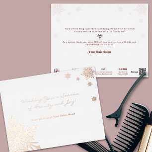 Carte Postale De Vacances En Aluminium Foil Accents Saison de beauté & Joy Carte de vacan