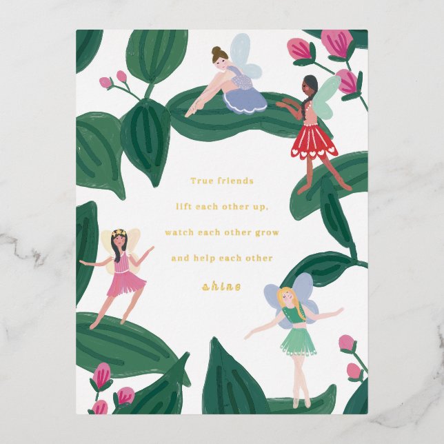 Carte Postale De Vacances En Aluminium Garden Fairies Valentine (Recto)
