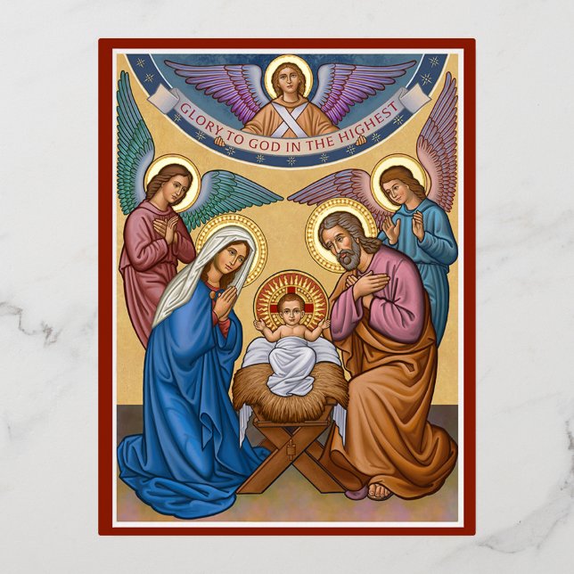 Carte Postale De Vacances En Aluminium Gloire à Dieu (Recto)