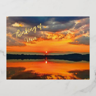 Carte Postale De Vacances En Aluminium Glowing Clouds