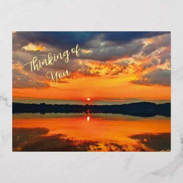 Carte Postale De Vacances En Aluminium Glowing Clouds (Recto)