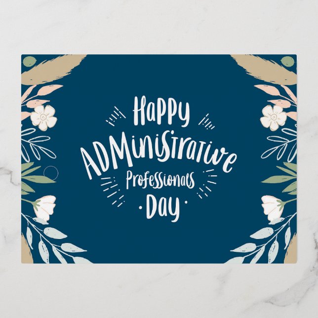 Carte Postale De Vacances En Aluminium Journée des professionnels de l'administration (Recto)