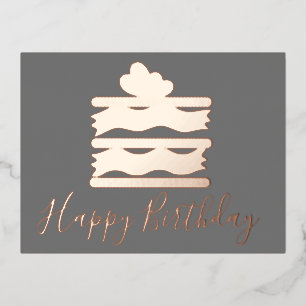Carte Postale De Vacances En Aluminium Joyeuse tranche de gâteau d'anniversaire Turquoise