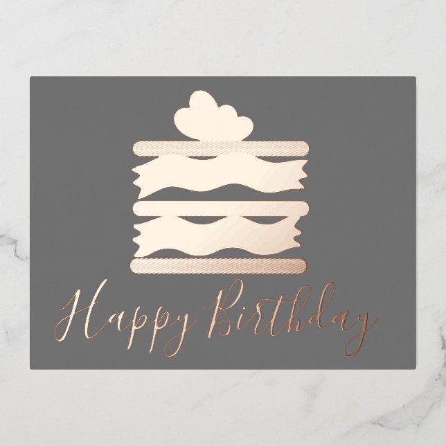 Carte Postale De Vacances En Aluminium Joyeuse tranche de gâteau d'anniversaire Turquoise (Recto)
