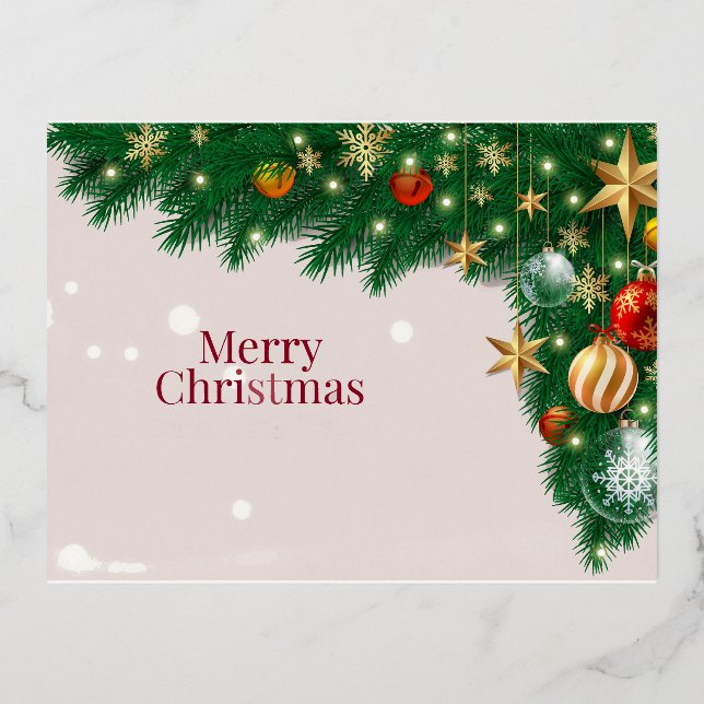 Carte Postale De Vacances En Aluminium Joyeux Noël (Recto)