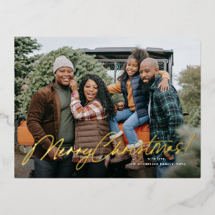 Carte Postale De Vacances En Aluminium Joyeux Noël Calligraphie écriture