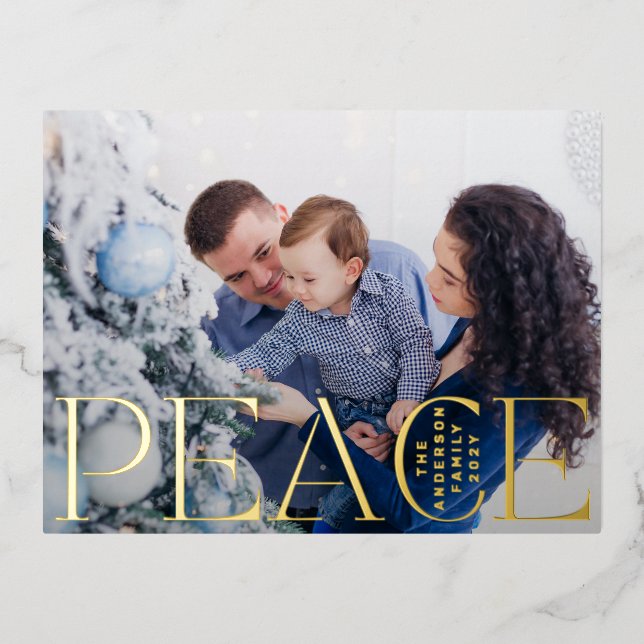 Carte Postale De Vacances En Aluminium Joyeux Noël de PAIX (Recto)