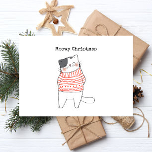 Carte Postale De Vacances En Aluminium Joyeux Noël Miaou