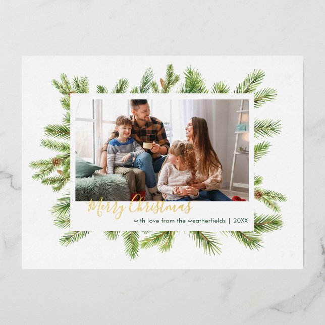 Carte Postale De Vacances En Aluminium Joyeux Noël photo (Recto)
