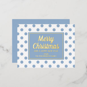 Carte Postale De Vacances En Aluminium Joyeux Noël Pois Gold Script moderne