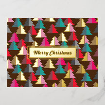 Joyeux pin de Noël Brown. Personnalisé.