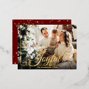 Carte Postale De Vacances En Aluminium Joyeux, Votre Photo, Nom & Message Gold
