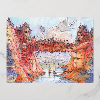 Carte Postale De Vacances En Aluminium La citta' ponte