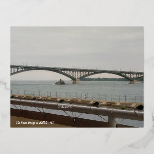 Carte Postale De Vacances En Aluminium Le pont de la Paix à Buffalo, New York