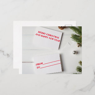 Carte Postale De Vacances En Aluminium Livraison spéciale Noël de Père Noël