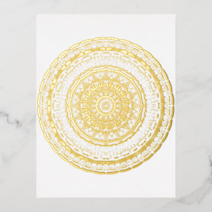 Carte Postale De Vacances En Aluminium mandala coloré