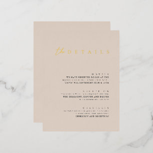 Carte Postale De Vacances En Aluminium Mariage Foil moderne Détails Carte de boîtier