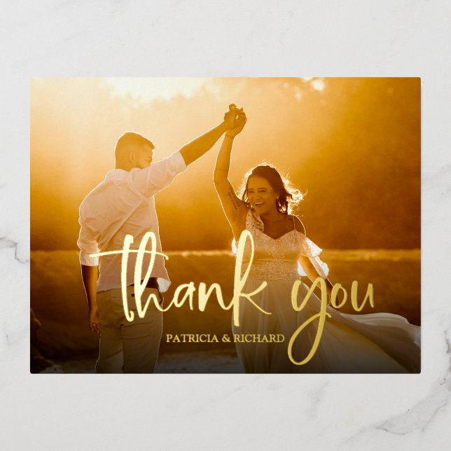 Carte Postale De Vacances En Aluminium Mariage Merci Merci (Recto)