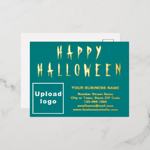 Carte Postale De Vacances En Aluminium Marque turquoise Green Business pour Halloween