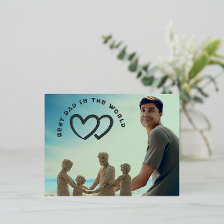 Carte Postale De Vacances En Aluminium Meilleur Papa du Monde