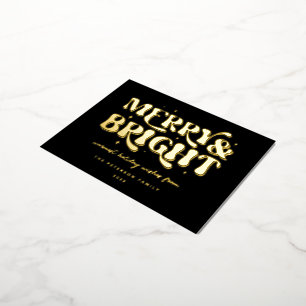 Carte Postale De Vacances En Aluminium Merry & Bright Retro