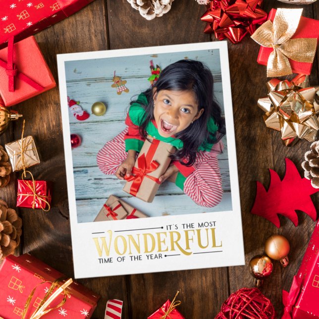 Carte Postale De Vacances En Aluminium Merveilleux temps enfant photo fun Noël (Créateur téléchargé)