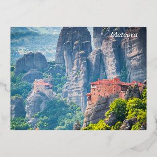 Carte Postale De Vacances En Aluminium Meteora, Grèce