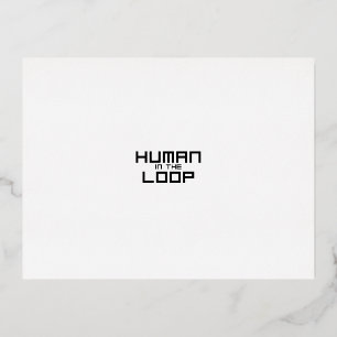 Carte Postale De Vacances En Aluminium Minimaliste technique avec humain intervenant