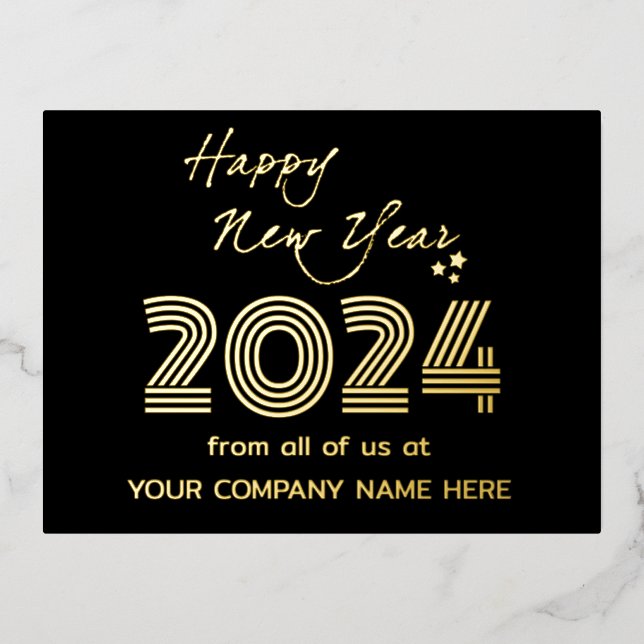 Carte Postale De Vacances En Aluminium Moderne Business Queer Code Noël Foil (Recto)