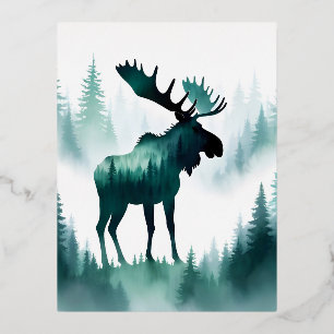 Carte Postale De Vacances En Aluminium Moines Animaux Nature Forêt Art de la montagne