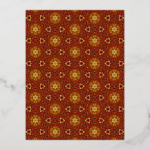 Carte Postale De Vacances En Aluminium Motif Masala Brown épicé