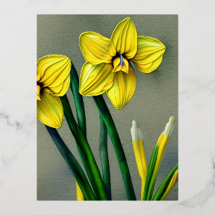 Carte Postale De Vacances En Aluminium Narcisse Graphic