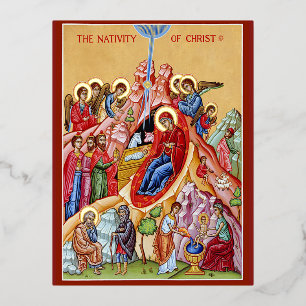 Carte Postale De Vacances En Aluminium Nativité du Christ