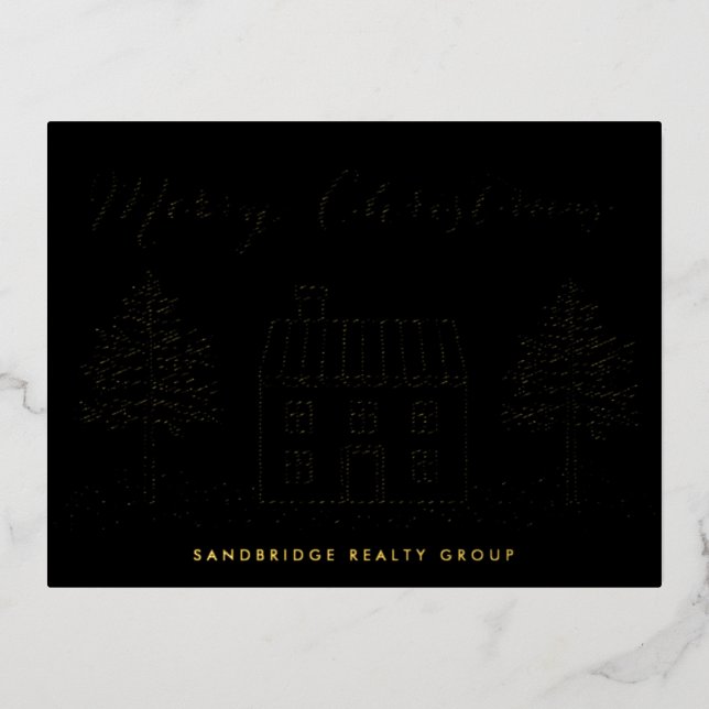 Carte Postale De Vacances En Aluminium Noël Maison Affaires Fête Noël (Recto)