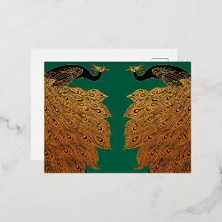 Carte Postale De Vacances En Aluminium Paon Art Nouveau de Will Bradley