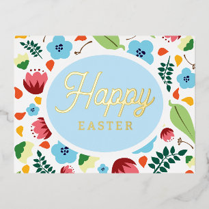Carte Postale De Vacances En Aluminium Pâques florales du printemps