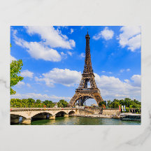 Paris, tour Eiffel et rivière Seine, France.