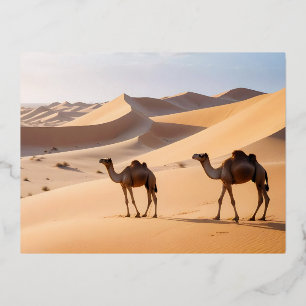 Carte Postale De Vacances En Aluminium Paysage pittoresque Désert Sable Nature Tranquille