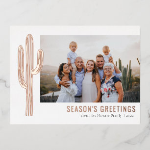 Carte Postale De Vacances En Aluminium Photo de la famille Cactus du désert de Bohême