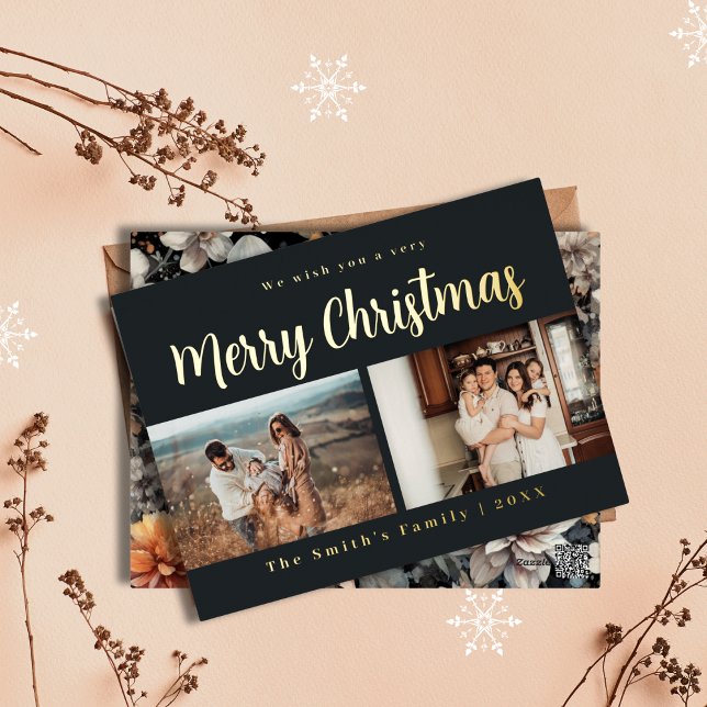 Carte Postale De Vacances En Aluminium Photo de Noël (Créateur téléchargé)