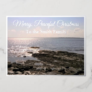 Carte Postale De Vacances En Aluminium Photo de Noël pacifique dans l'océan Atlantique
