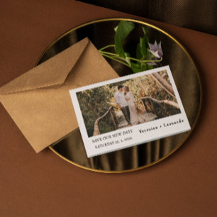 Carte Postale De Vacances En Aluminium Photo Enregistrer la date Modèle