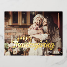 Photo et message PERSONNALISÉS pour Thanksgiving
