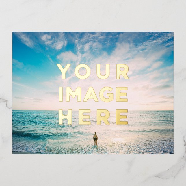 Carte Postale De Vacances En Aluminium Photo personnalisée personnalisée 2 (Recto)