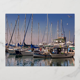 Carte Postale De Vacances En Aluminium Port de Golfe Juan en France