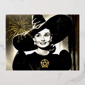 Carte Postale De Vacances En Aluminium Projet de sorcière Halloween Hepburn WILF