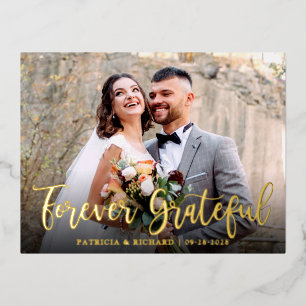 Carte Postale De Vacances En Aluminium Remerciement de mariage Photo Éternellement reconn