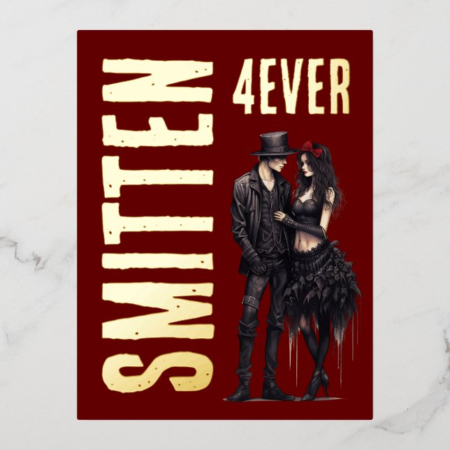 Carte Postale De Vacances En Aluminium Saint-Valentin gothique (Recto)